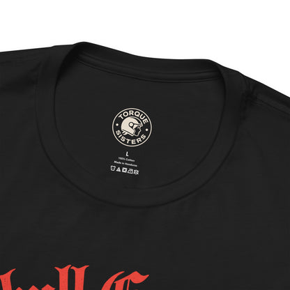 SKULL GRANNY Women’s Motorcycle T-Shirt | Black & Red