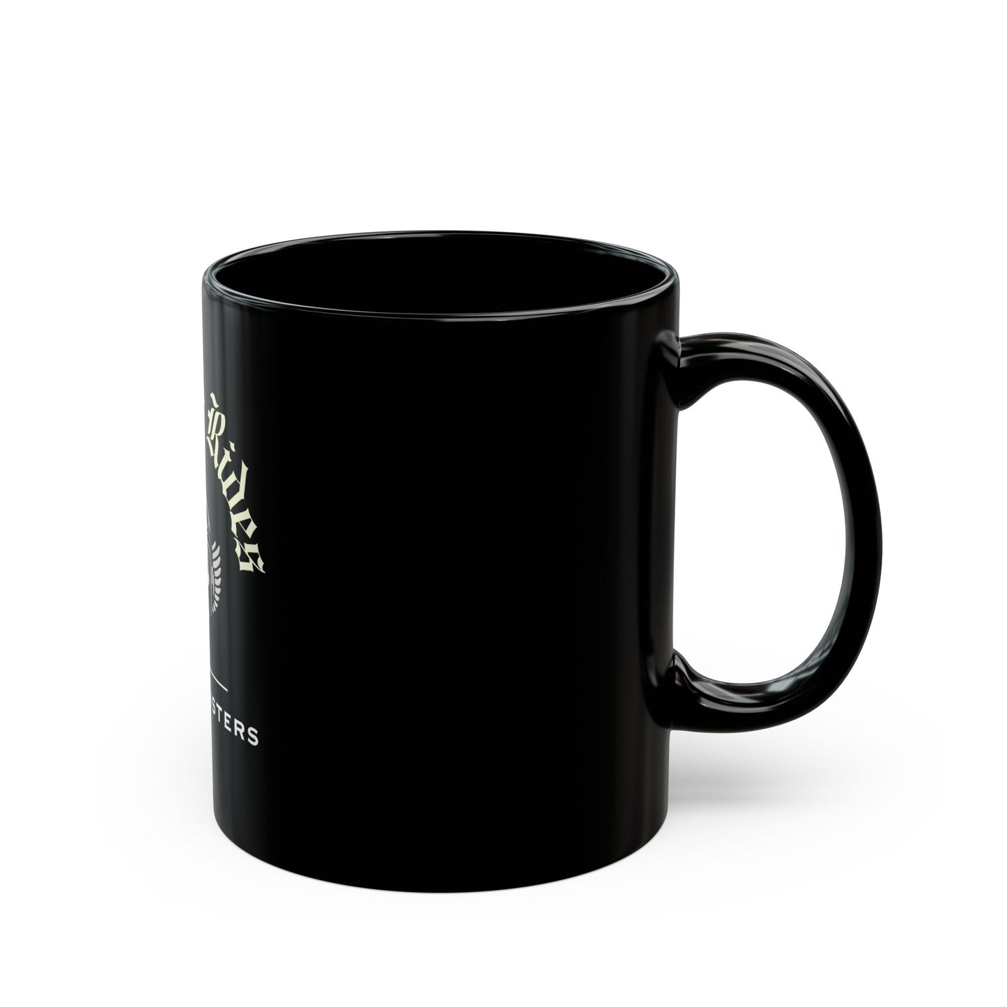 NO FREE RIDES Biker Skull Coffee Mug | Black & Milk