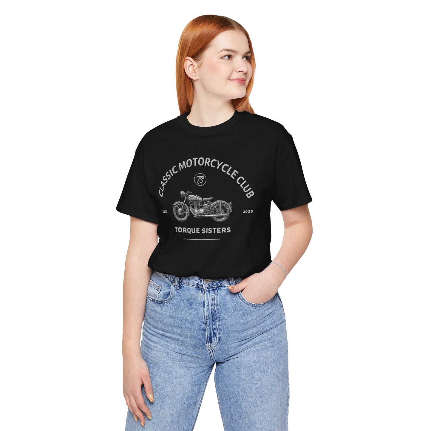 CLASSIC MOTORCYCLE CLUB Women’s Motorcycle T-Shirt | Black & Gray