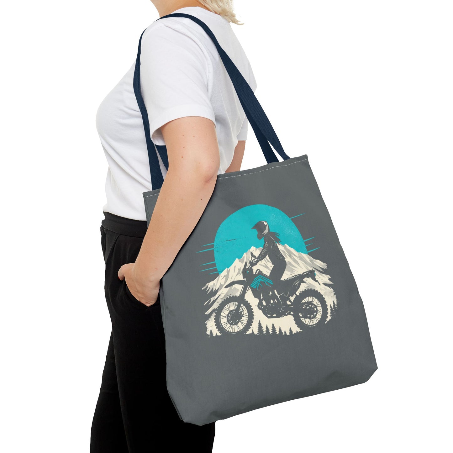 Adventure Rider - Women's Motorcycle Tote Bag | Charcoal Gray