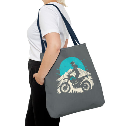 Adventure Rider - Women's Motorcycle Tote Bag | Charcoal Gray
