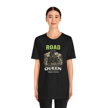 ROAD QUEEN Women’s Motorcycle T-Shirt | Black & Green