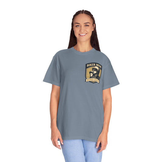 BIKER MOM Road Crew Women’s Motorcycle T-Shirt | Slate Blue