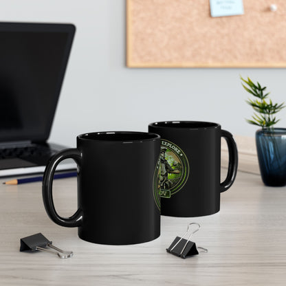 DARE TO EXPLORE ADV Women Riders Motorcycle Mug | Black & Green