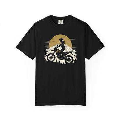 Mountain Rider Women's Motorcycle T-Shirt | Black & Tan
