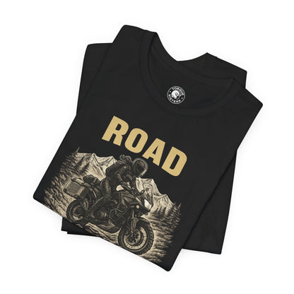 ROAD QUEEN Women’s Motorcycle T-Shirt | Black & Tan