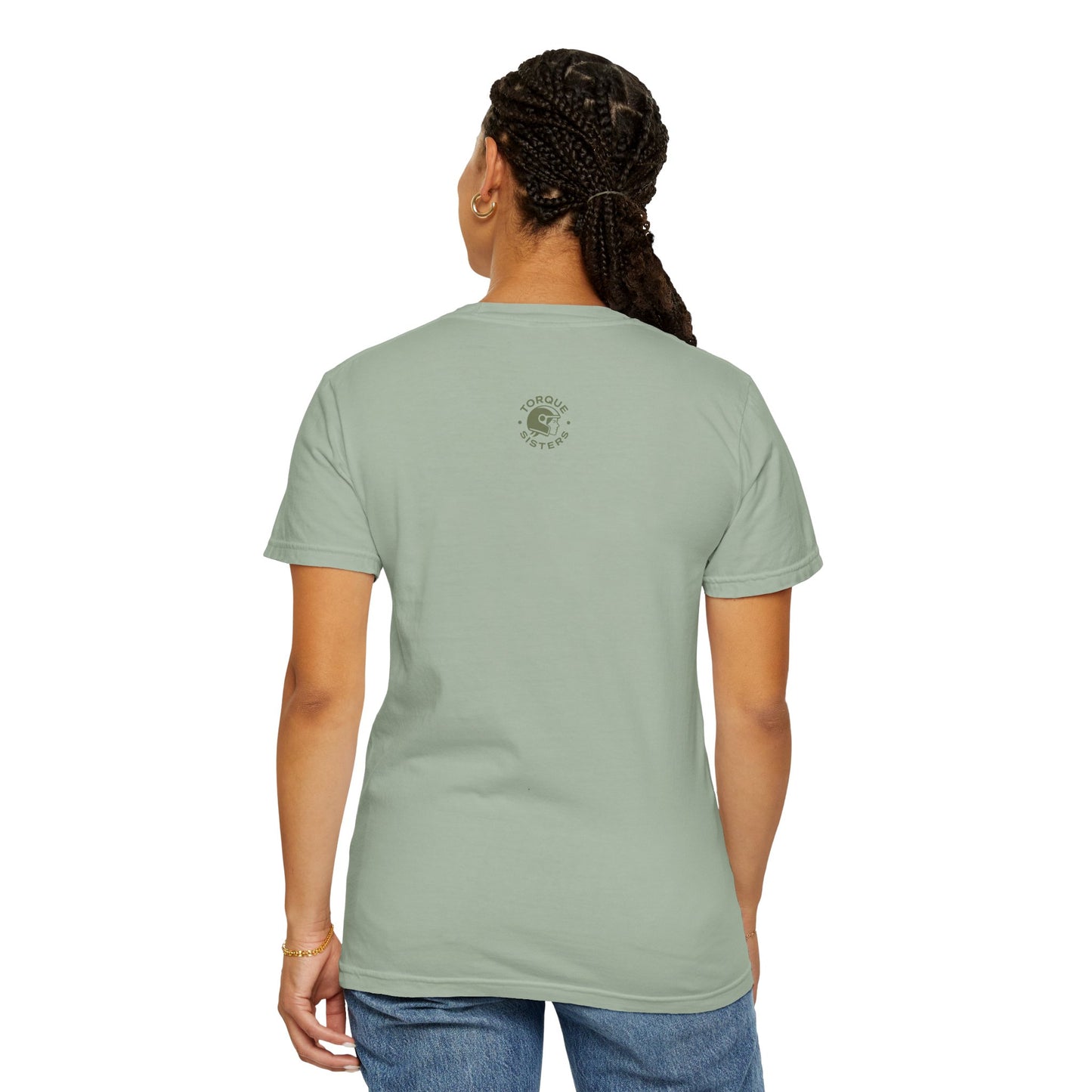 MY BIKE TAKES NAPS Women’s Motorcycle T-Shirt | Sage