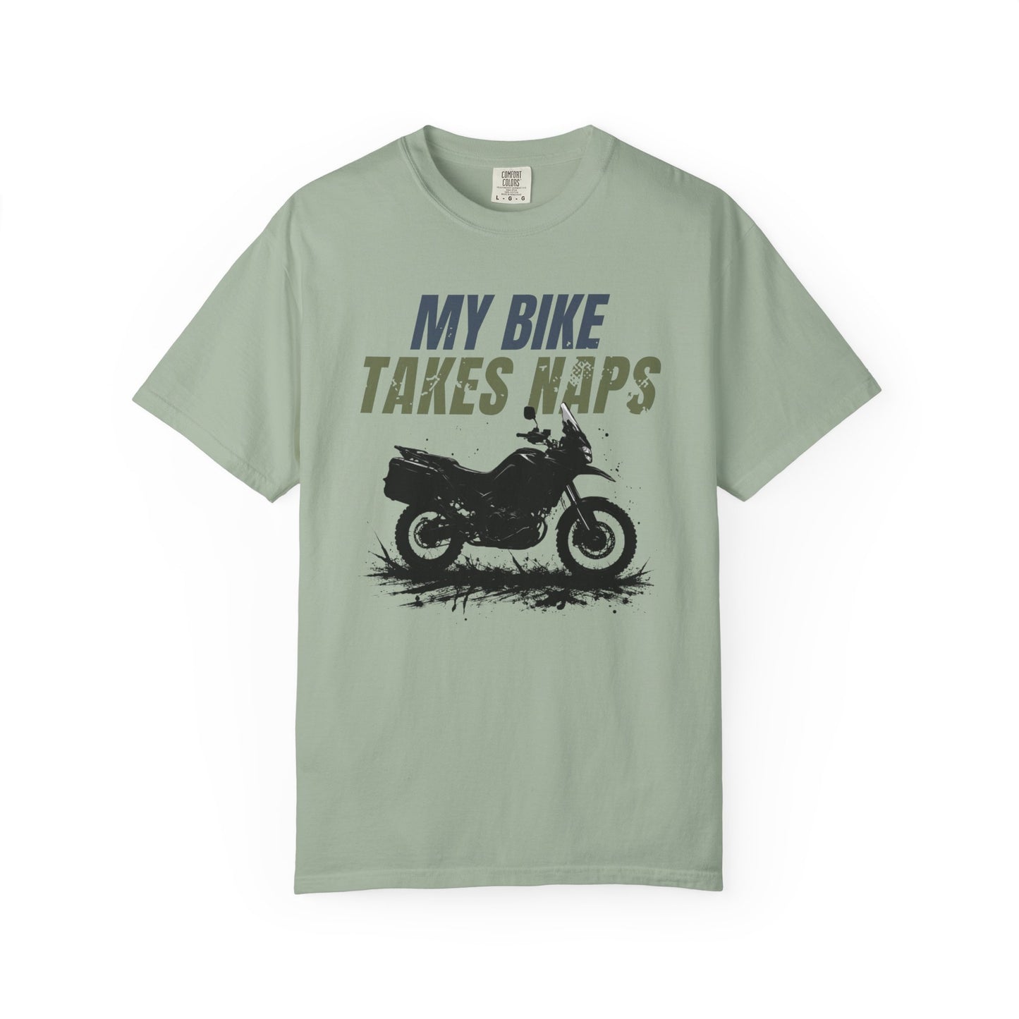 MY BIKE TAKES NAPS Women’s Motorcycle T-Shirt | Sage