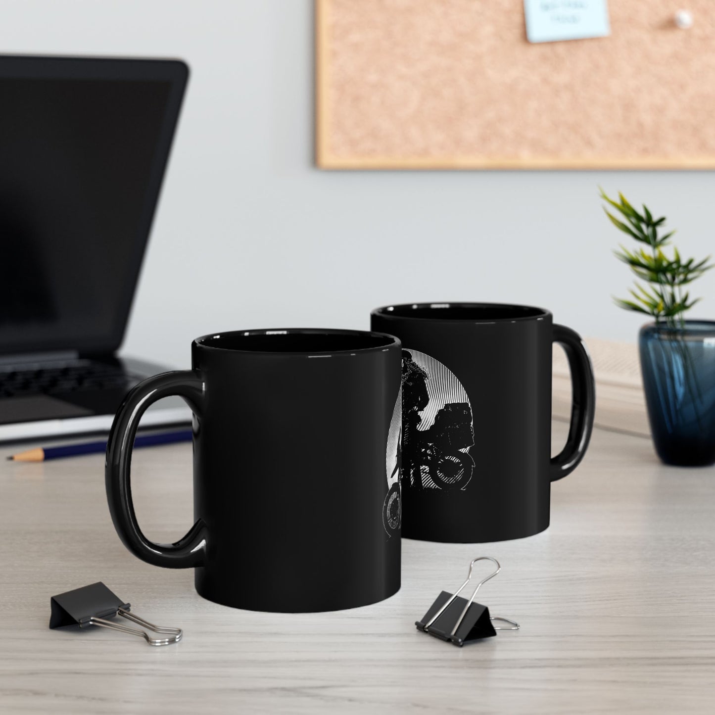 Adventure Rider - ADV Motorcycle Graphic Mug | Black & White