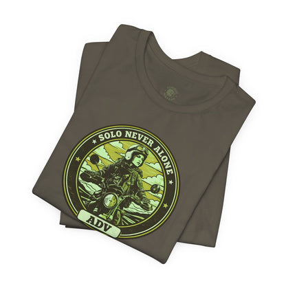 SOLO NEVER ALONE ADV Women’s Motorcycle T-Shirt | Olive