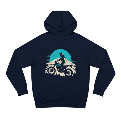 Mountain Rider Women's Motorcycle Hoodie | Navy & Teal