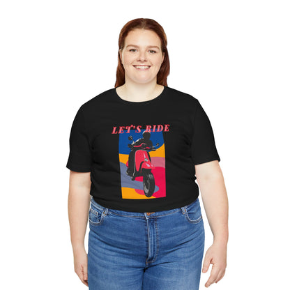 LET’S RIDE Graphic Women’s Motorcycle T-Shirt | Black