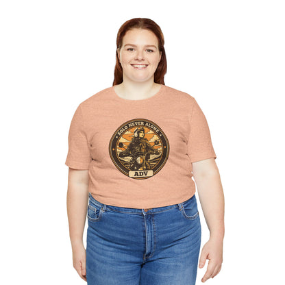 SOLO NEVER ALONE ADV Women’s Motorcycle T-Shirt | Peach