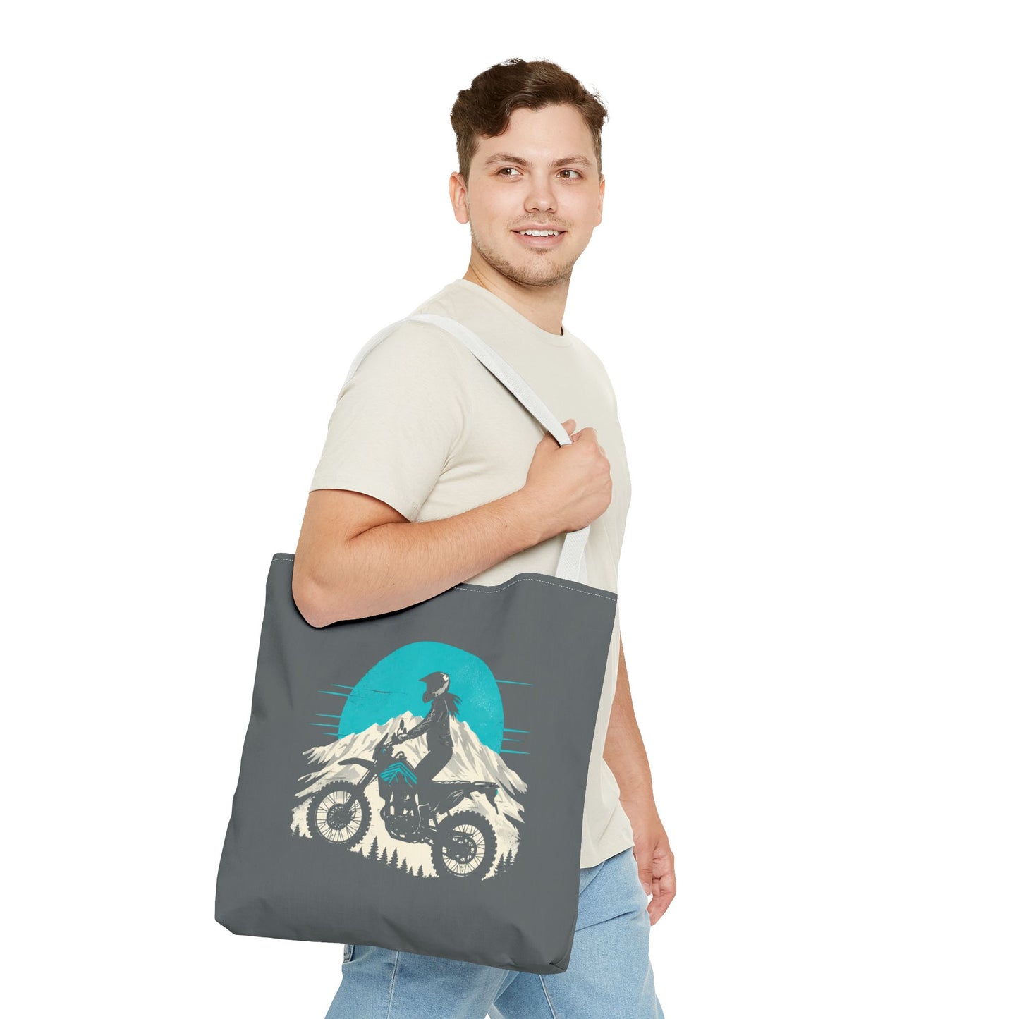 Adventure Rider - Women's Motorcycle Tote Bag | Charcoal Gray