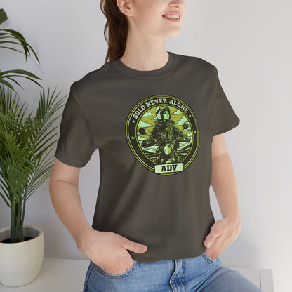 SOLO NEVER ALONE ADV Women’s Motorcycle T-Shirt | Olive