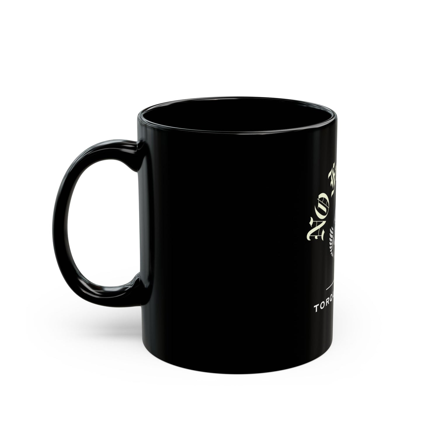 NO FREE RIDES Biker Skull Coffee Mug | Black & Milk
