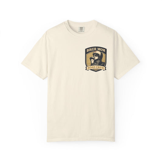 BIKER MOM Road Crew Women’s Motorcycle T-Shirt | Natural Vintage