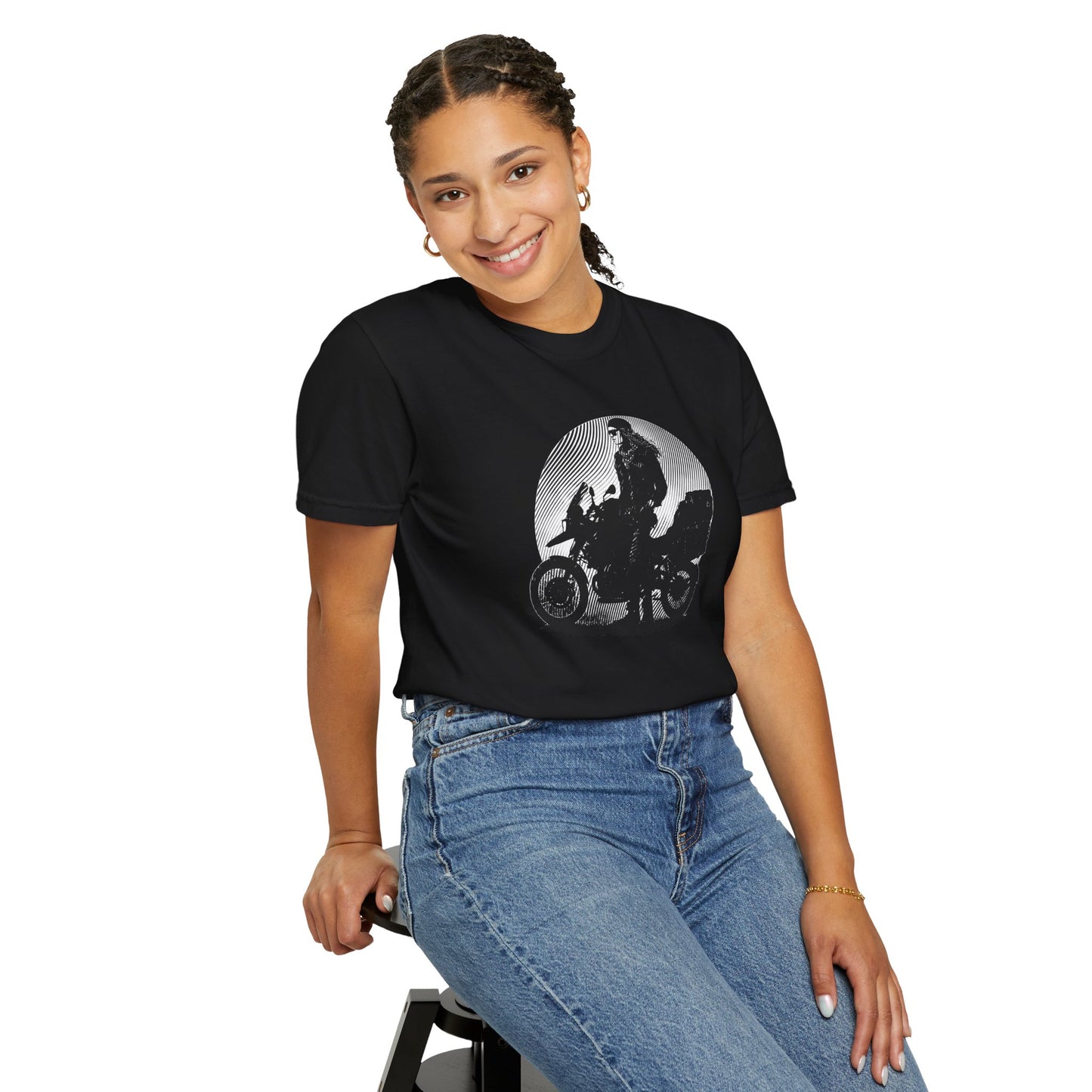 Adventure Rider - ADV Women's Motorcycle Graphic Tee | Black