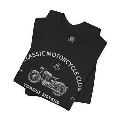 CLASSIC MOTORCYCLE CLUB Women’s Motorcycle T-Shirt | Black & Gray