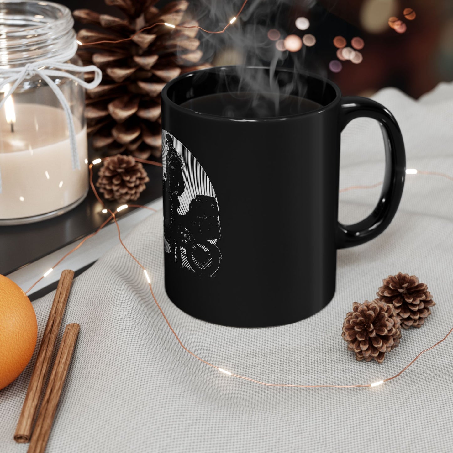Adventure Rider - ADV Motorcycle Graphic Mug | Black & White