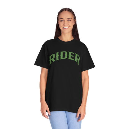 RIDER Arch Graphic Women’s Motorcycle T-Shirt | Black & Moss