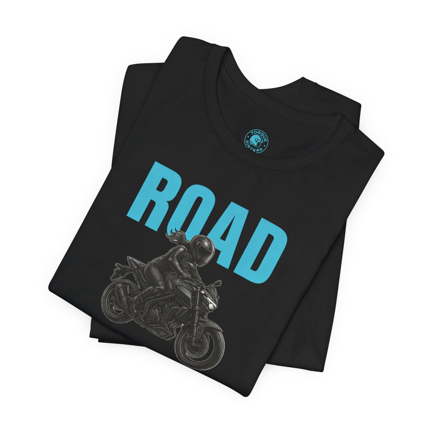 ROAD QUEEN Women’s Motorcycle T-Shirt | Black & Teal