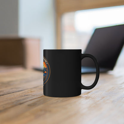 DARE TO EXPLORE ADV Women Riders Motorcycle Mug | Black & Orange