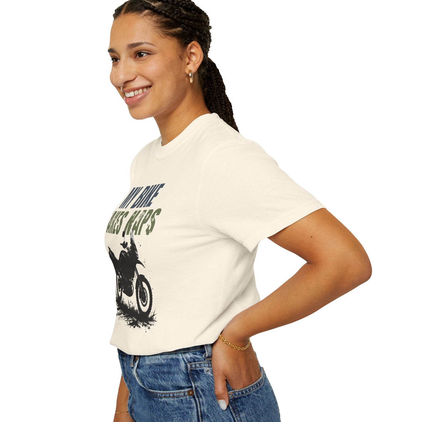 MY BIKE TAKES NAPS Women’s Motorcycle T-Shirt | Natural