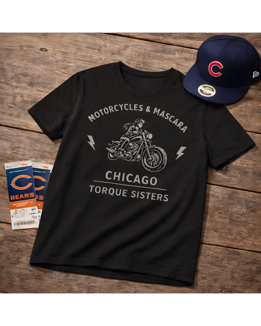 Chicago Torque Sisters Vintage Motorcycle Shirt | Motorcycles & Mascara Tee